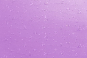 New Year and Christmas background in purple with cramped trees and the inscription. Ornamental paper texture.