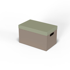 Left view of Shoe box for decoration design.