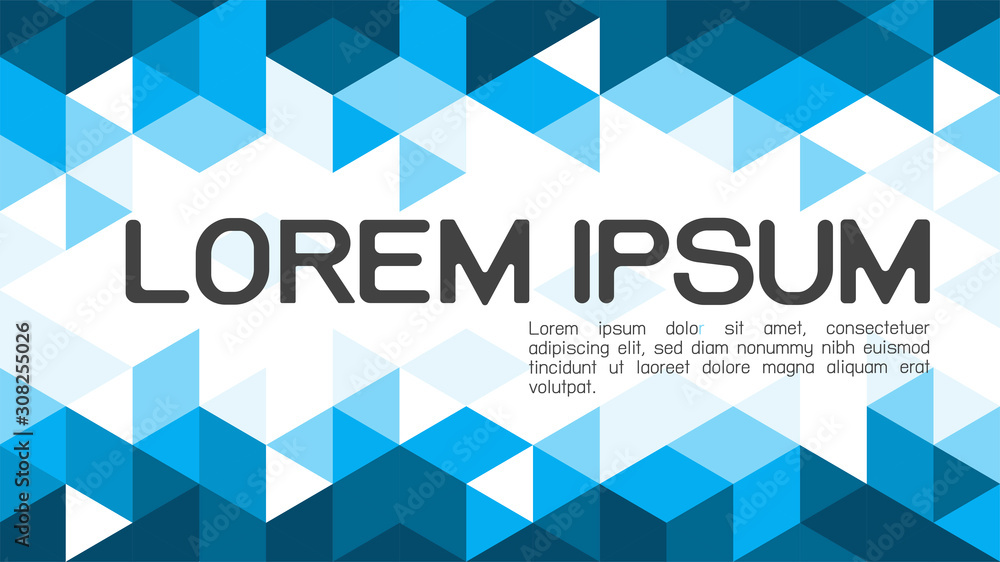 Poster abstract gradient blue background with mixed geometric and modern overlapping on white background, s