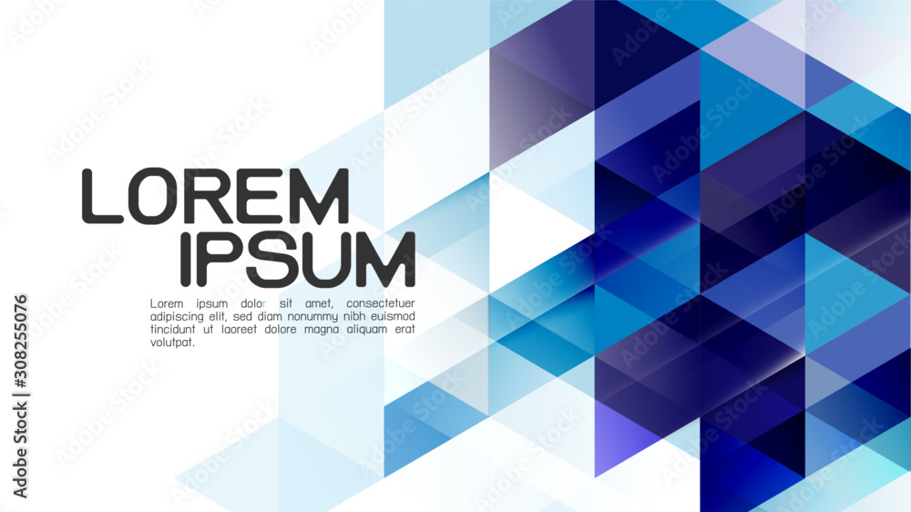 Wall mural abstract colorful gradient mixed geometric template and modern overlapping. vector illustration