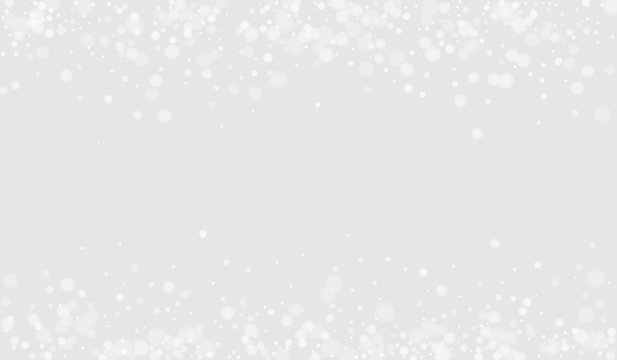 Grey Ice Holiday Background. Falling Snowflake Wallpaper. Transparent Background. Grey Snow Vector Pattern. Snow Cold Card.