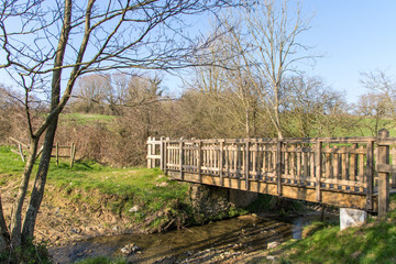 Passerelle sur le ruisseau de la Corette