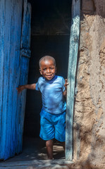 African child in a village