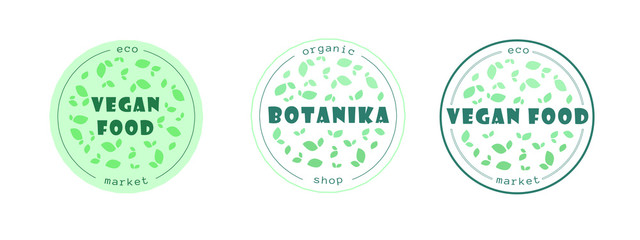 Logo for organic cosmetics store, vegan store.