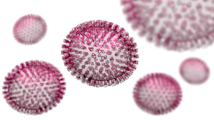 Influenza virus, medically accurate illustration