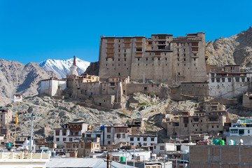 Ladakh, India - Jul 21 2019 - Leh Palace in Leh, Ladakh, Jammu and Kashmir, India. The palace was...