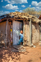 African child in a village