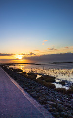 Obraz premium Sonnenuntergang an der Nordseeküste