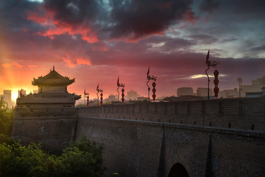 Xian city wall.