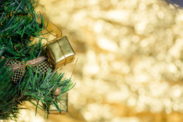 abstract blur Christmas Tree bokeh background.