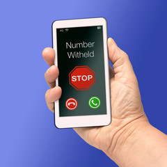 Number withheld mobile cell phone call