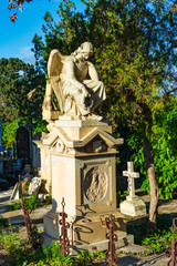 Obraz premium Statue at Addolorata Cemetery, Paola, Malta