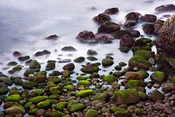 Green Stones In The Surf, Iceland