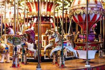 Fototapeta na wymiar Christmas carousel