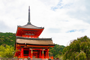 West gate of Kiyomizu-dera Temple in Kyoto City, Kyoto Prefecture, Japan