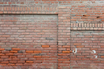 Old brick wall with decorations - Brick texture