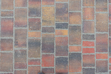 Paving texture with bricks of different colors