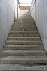 Fototapeta na wymiar Staircase in reinforced concrete that rises