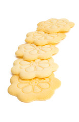 flower butter cookies isolated
