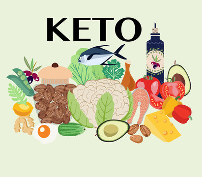 Ketogenic diet food. Set of healthy food low carb healthy lifestyle