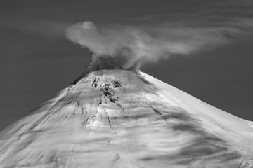 Volcano Avachinskaya Sopka - active mount of Kamchatka Peninsula. Winter Avacha Volcano, volcanic...
