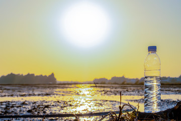 pure fresh drinking water in clear bottle