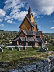 Fototapeta na wymiar Stabkirche Heddal Norwegen