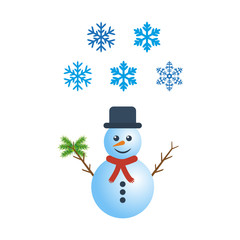 Snowman icon on white background.
