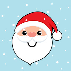Santa Claus. Christmas background. Christmas Greeting Card. Vector illustration.