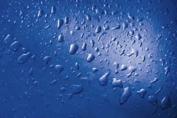 Water drop on metal surface