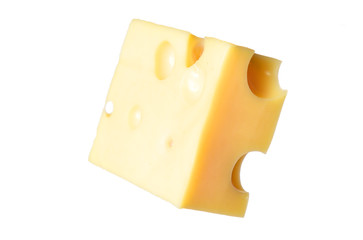 Piece Cheese of Radamer isolated on a white background