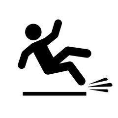Fallen person vector icon