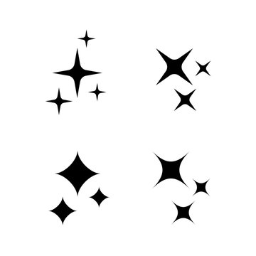 Sparkle stars vector icons