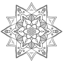 mandala pattern coloring books for everyone as greeting card tile pattern and paper textile used for wallpapers indian henna tattoo pattern  white background