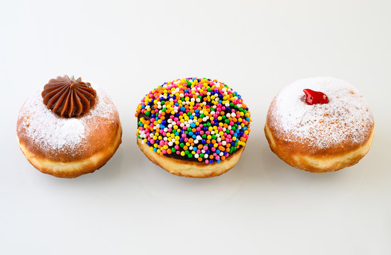 Fresh donuts for Hanukkah celebration.