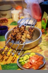 Fototapeta na wymiar Juicy shish kebab