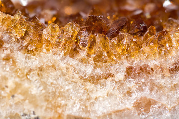 Fototapeta premium Citrine mineral close up. Gemstone background