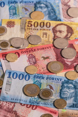 Hungarian forint. HUF banknotes and coins