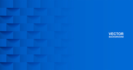 Abstract. Blue square shape geometric background. light and shadow . Vector.