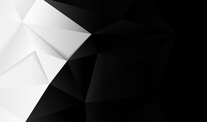 Obraz premium Abstract .Modern background. black-white polygon background. vector.