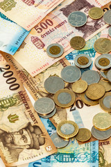 Hungarian forint. HUF banknotes and coins