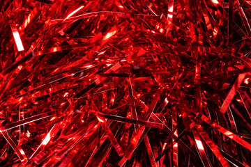 red tinsel texture, background