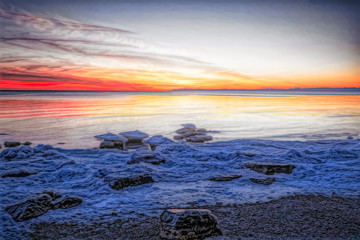 Colorful Evening On Erie