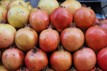 Group of pomegranates, Fresh fruit
