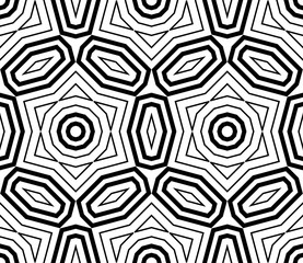 Abstract thin line seamless pattern. Linear ornamental geometric background. Wrapping paper. Vector illustration.            