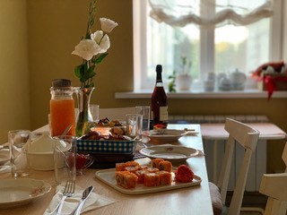 dining table in restaurant