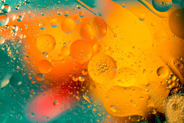 textural background abstraction of yellow orange round objects