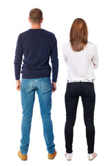 Back view of couple.