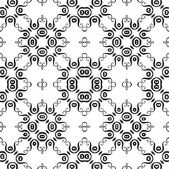 Abstract thin line curly seamless pattern. Linear ornamental geometric background. Wrapping paper. Vector illustration.             