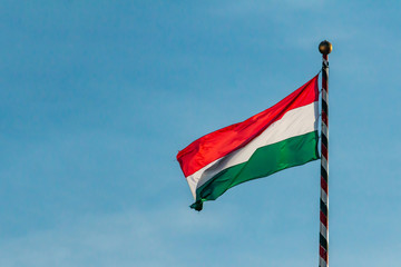 Hungarian national flag. HU